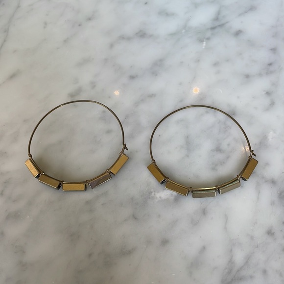 Sarah Briggs Wire Hoop Earrings - Picture 2 of 3